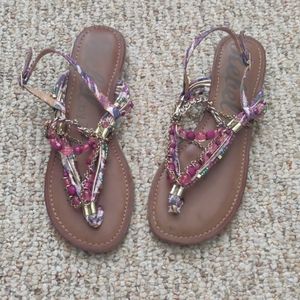 Purple, pink sandles
